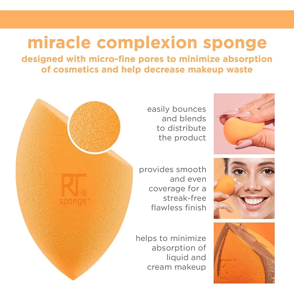 Set 4 Bông Mút Trang Điểm Nền Chuyên Nghiệp Real Techniques 4 Pack Miracle Complexion Sponges