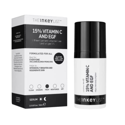 Serum trắng sáng da The INKEY List 15% Vitamin C and EGF Brightening
