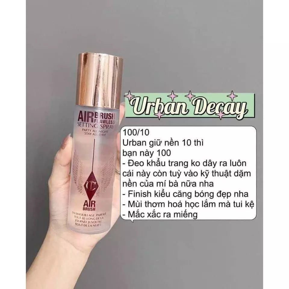(Hàng US) - Xịt khóa lớp make up Charlotte Tilbury Airbrush Flawless Setting Spray