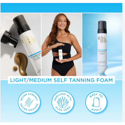 Bọt nhuộm da nâu tạm thời Bondi Sands Self Tanning Foam màu Light/Medium