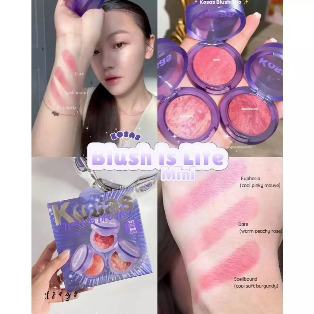 Hàng US - Set má hồng Kosas Blush Is Life Trio