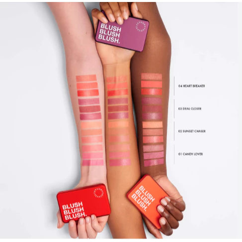 Bảng má hồng SEPHORA 3 ô - Kem + Lì + Nhũ | Blush Blush Blush Cream & Powder Palette | Có gương mini tiện lợi