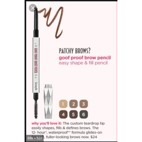 2a8ff289b30dee4d6ee2287483428d82.jpg Chì kẻ mày đầu to Benefit Goof Proof Brow Pencil