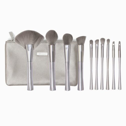 6400989e29ea4b9ee2174299b5b36136.jpg Bộ Cọ BH Cosmetics Smoke ‘n Mirrors 10 Piece Metalized Brush Set with Bag