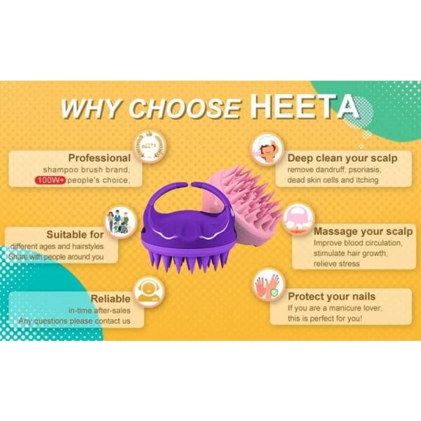 Lược gội đầu 𝗛𝗘𝗘𝗧𝗔 - HEETA SHAMPOO BRUSH