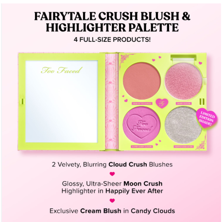 vn-11134207-81ztc-mm3j6nmhiozn0c.jpg Hàng US - Bảng phấn má hồng và bắt sáng Too Faced Fairytale Crush Blush & Highlighter bản giới hạn 2025