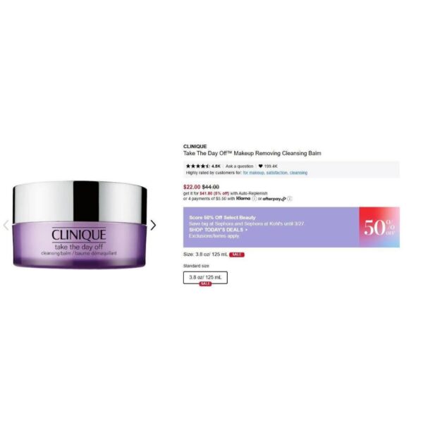 (Hàng US) - Sáp tẩy trang Take The Day Off Cleansing Balm 125ml