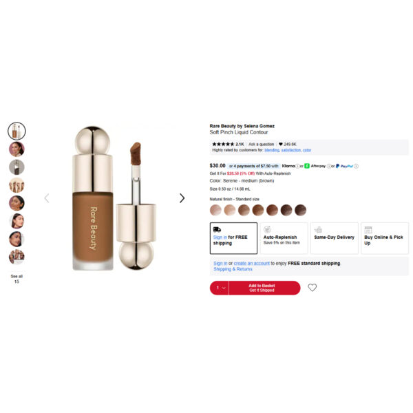 vn-11134207-820l4-mjmyiczehmvb94.jpg Hàng US - tạo khối dạng kem rare beauty soft pinch liquid contour 14ml tạo khối chất kem lỏng dễ tán